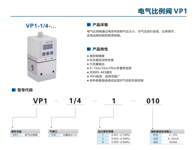 ballbet贝博SMC电气比例阀VP1-1/4-1-010(VP1)系列(图2)
